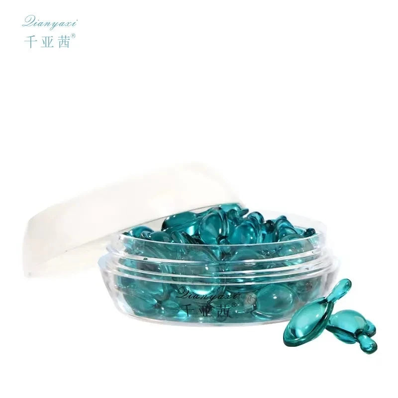 Blue Copper Peptide Capsule Face Serum Firms Tightens Night Moisturizing Plumping and Radiant Skin Care Rejuvenation