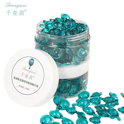 Blue Copper Peptide Capsule Face Serum Firms Tightens Night Moisturizing Plumping and Radiant Skin Care Rejuvenation