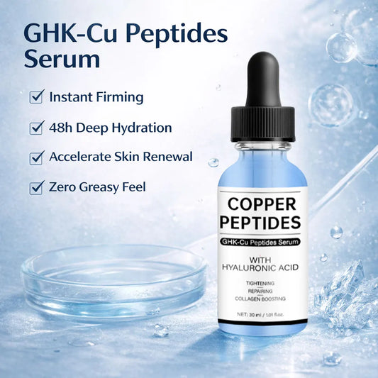 Copper Peptides Serum for Face,Tightening, Soothing,Colagen Boosting with Hyaluronic Acid Skin Care
