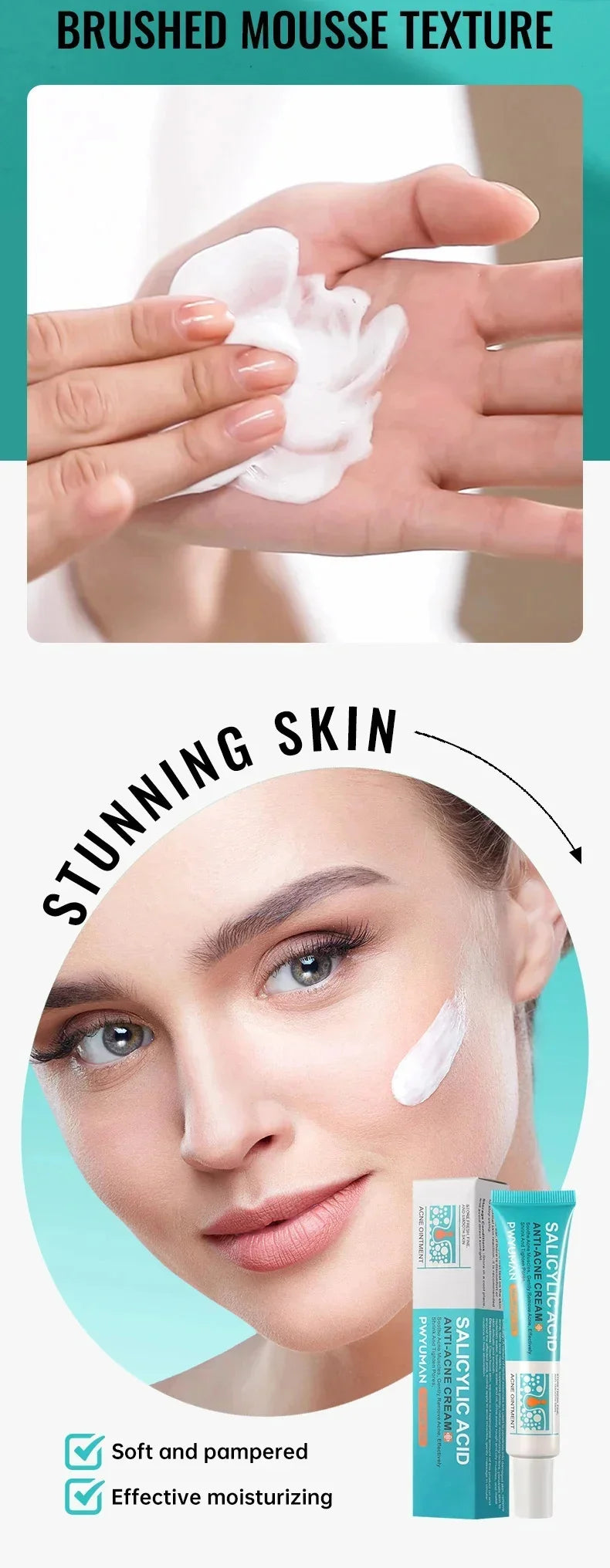 Anti-Acne Repair Redness Pimple Spots Deep Cleaning Pore Oil Control Moisturizing Skin Care